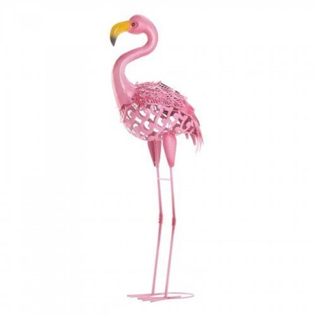 SUMMERFIELD TERRACE Standing Tall Solar Flamingo Statue, Blue 10018932